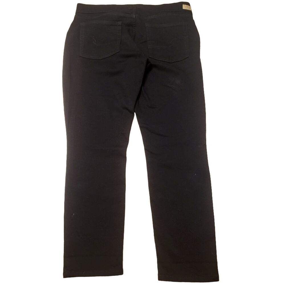 SIGNATURE LEVI STRAUSS GOLD BLACK TOTALLY SHAPING PULL-ON SKINNY JEANS SIZE 14